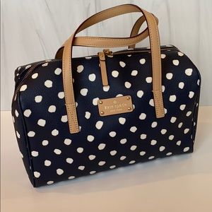 Kate Spade Navy/White Polka Dots Handbag